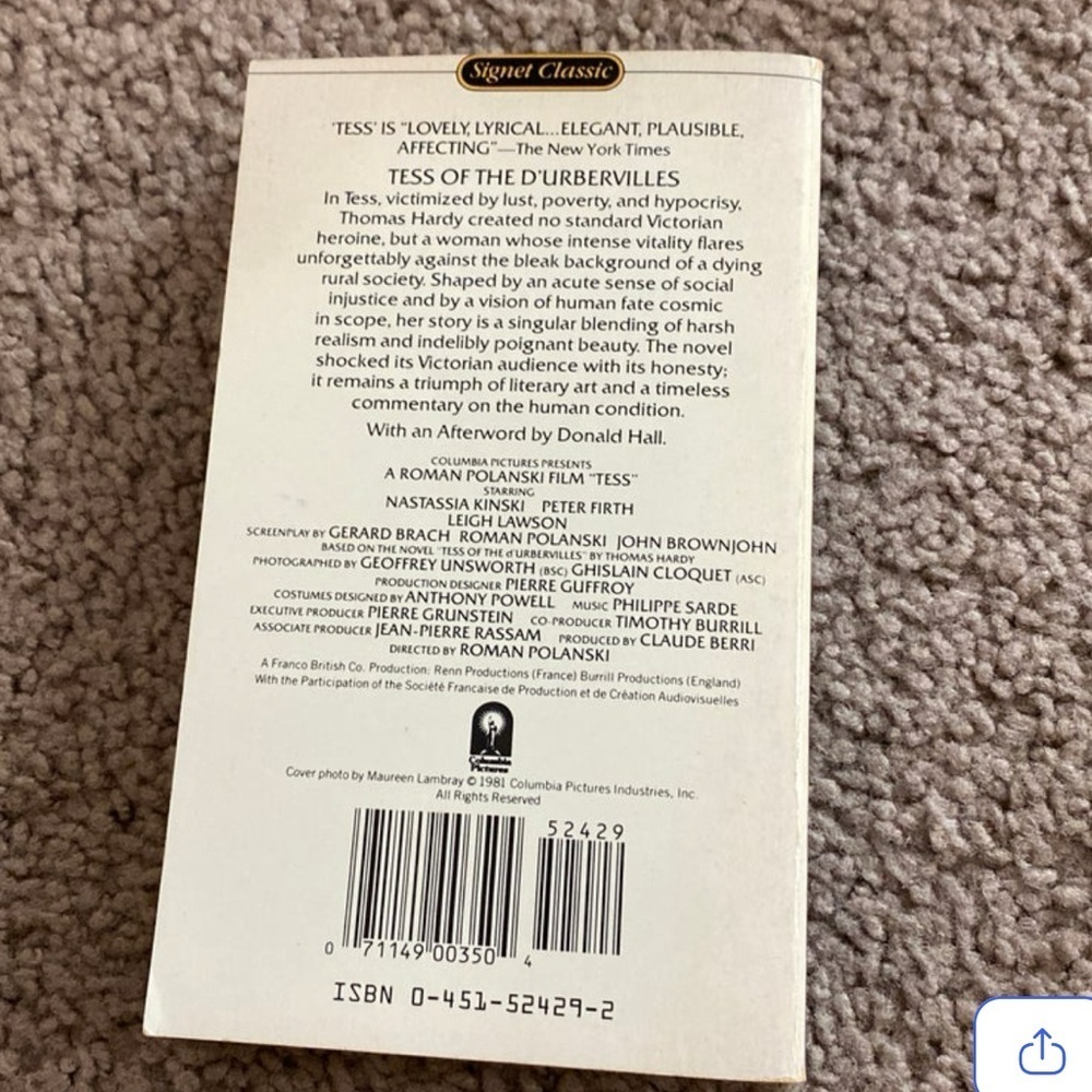 Book - Tess of the D’Urbervilles - Picture 2 of 3